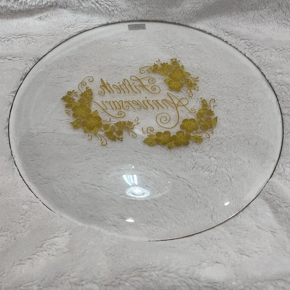 Vtg Viking Brand 50th‎ Anniversary Gold Trimmed Collectors Plate Art Deco 12
